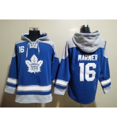 Men Maple Leafs #16 Mitchell Marner Blue Pullover NHL Hoodie