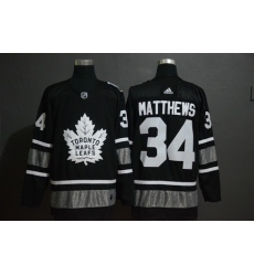 Maple Leafs 34 Auston Matthews Black 2019 NHL All Star Adidas Jersey