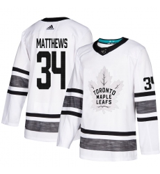 Maple Leafs #34 Auston Matthews White Authentic 2019 All Star Stitched Hockey Jersey