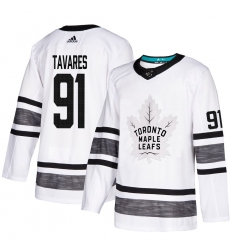 Maple Leafs #91 John Tavares White Authentic 2019 All Star Stitched Hockey Jersey