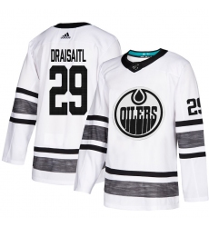 Oilers #29 Leon Draisaitl White Authentic 2019 All Star Stitched Hockey Jersey