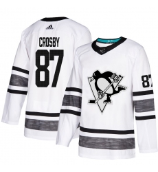 Penguins #87 Sidney Crosby White Authentic 2019 All Star Stitched Hockey Jersey