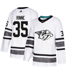 Predators #35 Pekka Rinne White Authentic 2019 All Star Stitched Hockey Jersey