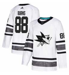 Sharks #88 Brent Burns White Authentic 2019 All Star Stitched Hockey Jersey