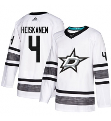 Stars #4 Miro Heiskanen White Authentic 2019 All Star Stitched Hockey Jersey