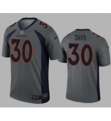 Broncos #30 Davis Gray Jersey