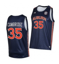 Auburn Tigers Devan Cambridge Navy College Basketball 2021 22 Jersey