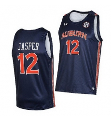 Auburn Tigers Zep Jasper Navy College Basketball 2021 22 Jersey