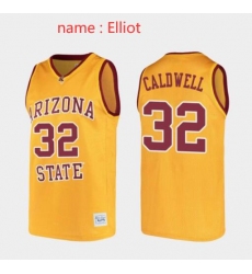 Men Arizona State Sun Devils #32 Elliott Yellow Jersey