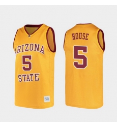 Men Arizona State Sun Devils Eddie House Alumni Gold College Basketball Jersey