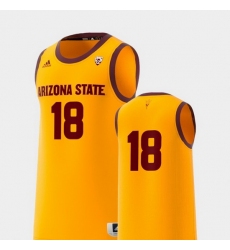 Men Arizona State Sun Devils Gold Basketball Swingman Adidas Replica Jersey