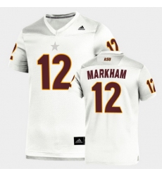 Men Arizona State Sun Devils Kejuan Markham Replica White Football Jersey