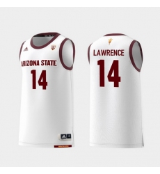 Men Arizona State Sun Devils Kimani Lawrence White Replica College Basketball Jersey