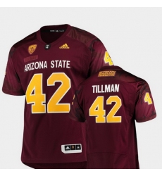Men Arizona State Sun Devils Pat Tillman 42 Maroon Game Special Premier Jersey