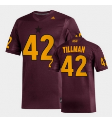 Men Arizona State Sun Devils Pat Tillman Replica Maroon Football Jersey