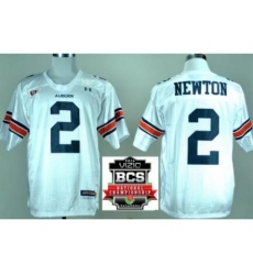 Auburn Tigers 2 Cam Newton White College Football NCAA Jerseys 2014 Vizio BCS National Championship Game Patch