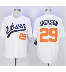 Tigers #29 Bo Jackson White Throwback Stitched NCAA Jersey