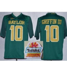 Baylor Bears 10 Rebort Griffin Green Gold Number College Football NCAA Jerseys 2014 Fiesta Bowl Game Patch