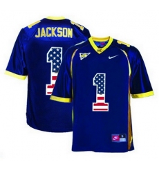 California Golden Bears 1 DeSean Jackson Navy USA Flag College Football Jersey