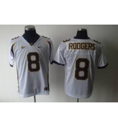 Golden Bears #8 Rodgers White Embroidered NCAA Jersey