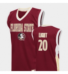 Men Florida State Seminoles Travis Light Red Fadeaway College Basketball Jersey