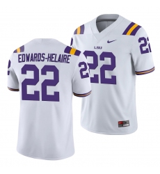 LSU Tiger Clyde Edwards Helaire White College Football Men'S Jersey