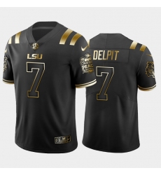 LSU Tiger Grant Delpit Black Golden Edition Men'S Jersey