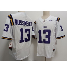 LSU Tigers#13 Garrett Nussmeier White  F U S E Jersey