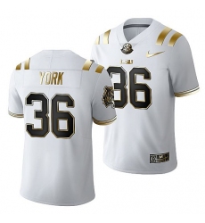 Lsu Tigers Cade York 2021 22 Golden Edition Limited Football White Jersey