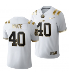 Lsu Tigers Devin White Golden Edition Limited Nfl White Jersey