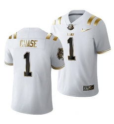 Lsu Tigers Ja'Marr Chase Golden Edition Limited Football White Jersey