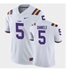 Men LSU tigers Jayden Daniels #5 White Limited Stitched jersey