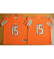 Hurricanes #15 Brad Kaaya Orange Stitched NCAA Jerseys