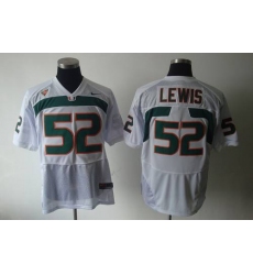 Hurricanes #52 Ray Lewis White Stitched NCAA Jerseys