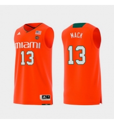 Men Miami Hurricanes Anthony Mack Orange Replica College Basketball Jersey