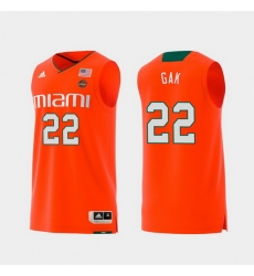 Men Miami Hurricanes Deng Gak Orange Replica College Basketball Jersey