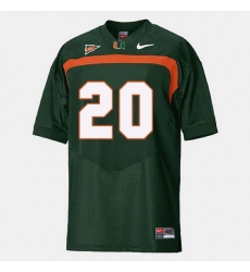 Men Miami Hurricanes Ed Reed College Football Green Jersey