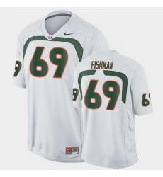 Men Miami Hurricanes Sam Fishman Game White College Football Jersey