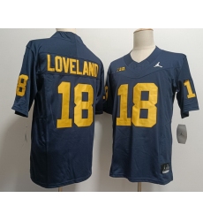 Men Women Youth Michigan Wolverines Colston Loveland #18 Navy 2023 F U S E Stitched NCAA Jersey