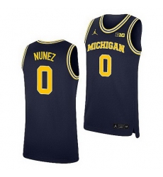 Michigan Wolverines Adrien Nunez Navy Replica College Basketball Jersey