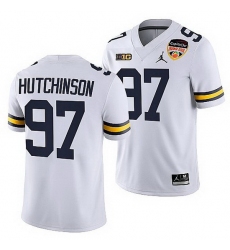 Michigan Wolverines Aidan Hutchinson White 2021 Orange Bowl College Football Playoff Jersey