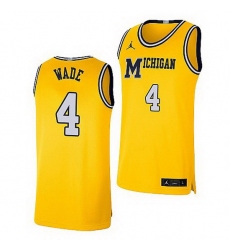 Michigan Wolverines Brandon Wade Maize Retro Limited Basketball Jersey