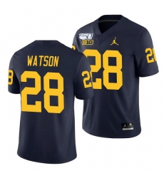 Michigan Wolverines Brandon Watson Navy College Football Men'S Jersey