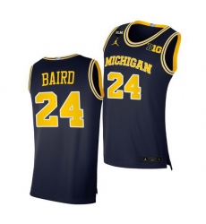 Michigan Wolverines C.J. Baird 2021 Big Ten Regular Season Champions Blm Navy Jersey