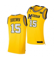 Michigan Wolverines Chaundee Brown Yellow Blm Social Justice Men Jersey