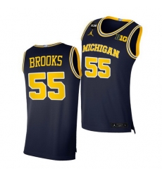 Michigan Wolverines Eli Brooks 2021 Big Ten Regular Season Champions Blm Navy Jersey