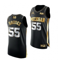 Michigan Wolverines Eli Brooks 2021 March Madness Golden Authentic Black Jersey