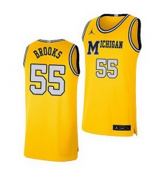 Michigan Wolverines Eli Brooks Maize Retro Limited Basketball Jersey