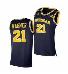 Michigan Wolverines Franz Wagner 2021 Big Ten Regular Season Champions Blm Navy Jersey