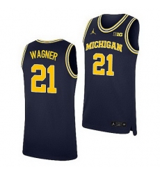 Michigan Wolverines Franz Wagner Navy Replica College Basketball Jersey